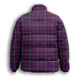 ScotsTee Shop Scottish Regan Premium Tartan Collar Down Jacket Winter White Duck Down Plaid