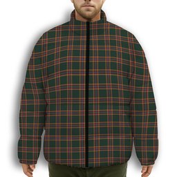 ScotsTee Shop Scottish Moran Family Ubique Premium Tartan Collar Down Jacket Winter White Duck Down Plaid