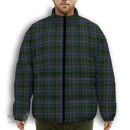 ScotsTee Shop Scottish Keith McCormick Premium Tartan Collar Down Jacket Winter White Duck Down Plaid