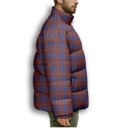 ScotsTee Shop Scottish Hudson Premium Tartan Collar Down Jacket Winter White Duck Down Plaid