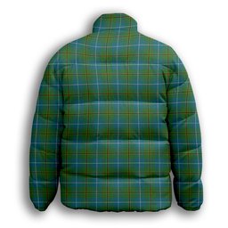 ScotsTee Shop Scottish Turnbull Hunting Ancient Clan Premium Tartan Collar Down Jacket Winter White Duck Down Plaid