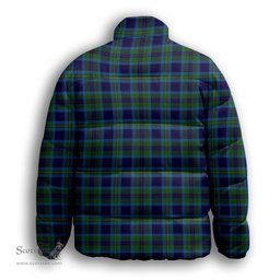 ScotsTee Shop Scottish Miller Premium Tartan Collar Down Jacket Winter White Duck Down Plaid