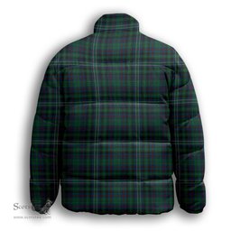 ScotsTee Shop Scottish Killen Premium Tartan Collar Down Jacket Winter White Duck Down Plaid