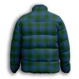ScotsTee Shop Scottish Greenlaw American Premium Tartan Collar Down Jacket Winter White Duck Down Plaid