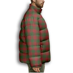 ScotsTee Shop Scottish Wilsons 099 Premium Tartan Collar Down Jacket Winter White Duck Down Plaid