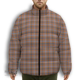 ScotsTee Shop Scottish Jardine of Castlemilk Ancient Premium Tartan Collar Down Jacket Winter White Duck Down Plaid
