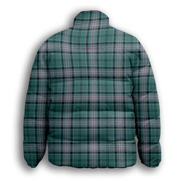 ScotsTee Shop Scottish Kelly of Sleat Hunting Modern Premium Tartan Collar Down Jacket Winter White Duck Down Plaid