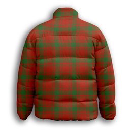 ScotsTee Shop Scottish McQueary Ancient Premium Tartan Collar Down Jacket Winter White Duck Down Plaid