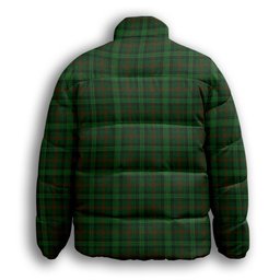 ScotsTee Shop Scottish Ross Hunting 2 Premium Tartan Collar Down Jacket Winter White Duck Down Plaid