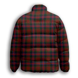 ScotsTee Shop Scottish MacDuff 3 Premium Tartan Collar Down Jacket Winter White Duck Down Plaid