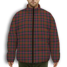 ScotsTee Shop Scottish MacDuff 3 Premium Tartan Collar Down Jacket Winter White Duck Down Plaid