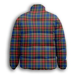 ScotsTee Shop Scottish MacBeth Modern SC Premium Tartan Collar Down Jacket Winter White Duck Down Plaid