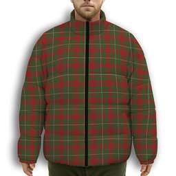 ScotsTee Shop Scottish McGregor Modern Premium Tartan Collar Down Jacket Winter White Duck Down Plaid