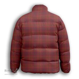 ScotsTee Shop Scottish Stirling of Keir Ancient Premium Tartan Collar Down Jacket Winter White Duck Down Plaid