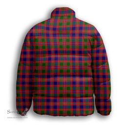 ScotsTee Shop Scottish MacIntyre Modern Premium Tartan Collar Down Jacket Winter White Duck Down Plaid