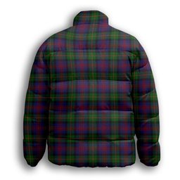 ScotsTee Shop Scottish Logan 1831 Premium Tartan Collar Down Jacket Winter White Duck Down Plaid