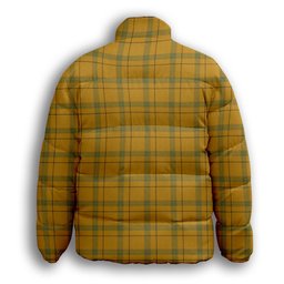 ScotsTee Shop Scottish Houston Ancient Premium Tartan Collar Down Jacket Winter White Duck Down Plaid