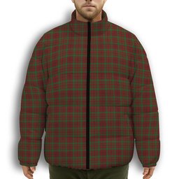 ScotsTee Shop Scottish MacDonell of Keppoch 3 Premium Tartan Collar Down Jacket Winter White Duck Down Plaid