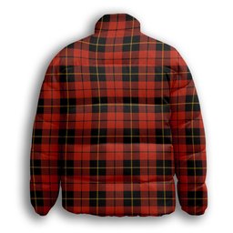 ScotsTee Shop Scottish Wallace Ancient Premium Tartan Collar Down Jacket Winter White Duck Down Plaid