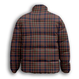 ScotsTee Shop Scottish Ogilvy or Drummond of Strathallen Premium Tartan Collar Down Jacket Winter White Duck Down Plaid