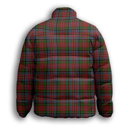 ScotsTee Shop Scottish MacPherson 5 Premium Tartan Collar Down Jacket Winter White Duck Down Plaid