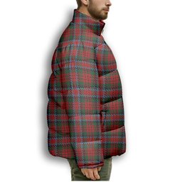 ScotsTee Shop Scottish MacDuff 5 Premium Tartan Collar Down Jacket Winter White Duck Down Plaid
