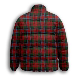 ScotsTee Shop Scottish MacDuff 5 Premium Tartan Collar Down Jacket Winter White Duck Down Plaid