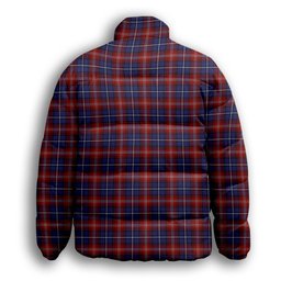 ScotsTee Shop Scottish Harris 1997 Premium Tartan Collar Down Jacket Winter White Duck Down Plaid