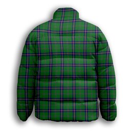ScotsTee Shop Scottish Washington State Premium Tartan Collar Down Jacket Winter White Duck Down Plaid