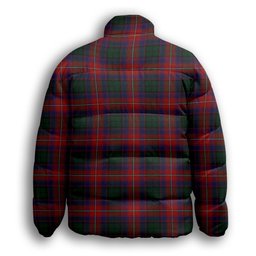 ScotsTee Shop Scottish MacInroy Rattray Premium Tartan Collar Down Jacket Winter White Duck Down Plaid