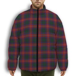 ScotsTee Shop Scottish MacInroy Rattray Premium Tartan Collar Down Jacket Winter White Duck Down Plaid