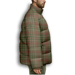 ScotsTee Shop Scottish Pierce Premium Tartan Collar Down Jacket Winter White Duck Down Plaid