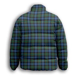 ScotsTee Shop Scottish MacRae Hunting Ancient Premium Tartan Collar Down Jacket Winter White Duck Down Plaid