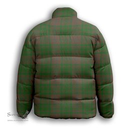 ScotsTee Shop Scottish MacAlister of Glenbarr Hunting Ancient Premium Tartan Collar Down Jacket Winter White Duck Down Plaid