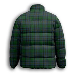 ScotsTee Shop Scottish Hope Vere Lochcarron Premium Tartan Collar Down Jacket Winter White Duck Down Plaid