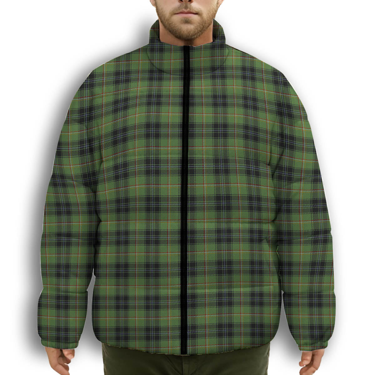 ScotsTee Shop Scottish Lorne Marquis of Premium Tartan Collar Down Jacket Winter White Duck Down Plaid