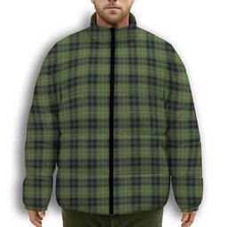 ScotsTee Shop Scottish Lorne Marquis of Premium Tartan Collar Down Jacket Winter White Duck Down Plaid