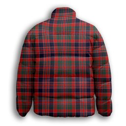 ScotsTee Shop Scottish MacDonald of Boisdale Modern Premium Tartan Collar Down Jacket Winter White Duck Down Plaid