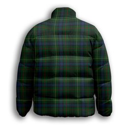 ScotsTee Shop Scottish Stewart Hunting Modern Premium Tartan Collar Down Jacket Winter White Duck Down Plaid