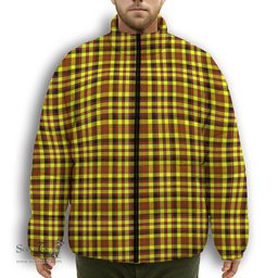 ScotsTee Shop Scottish Jardine Modern Premium Tartan Collar Down Jacket Winter White Duck Down Plaid