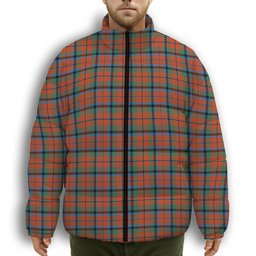 ScotsTee Shop Scottish MacNachten Ancient Premium Tartan Collar Down Jacket Winter White Duck Down Plaid