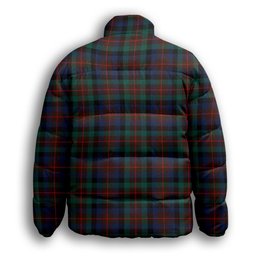 ScotsTee Shop Scottish Tennant Modern Premium Tartan Collar Down Jacket Winter White Duck Down Plaid