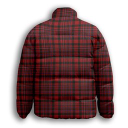 ScotsTee Shop Scottish McAlister Premium Tartan Collar Down Jacket Winter White Duck Down Plaid