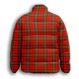 ScotsTee Shop Scottish Scott Modern Premium Tartan Collar Down Jacket Winter White Duck Down Plaid