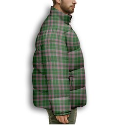 ScotsTee Shop Scottish Gray Hunting SC Premium Tartan Collar Down Jacket Winter White Duck Down Plaid