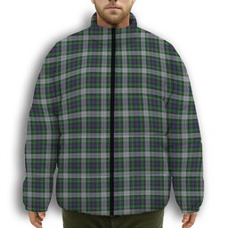 ScotsTee Shop Scottish McKenzie Dress Premium Tartan Collar Down Jacket Winter White Duck Down Plaid