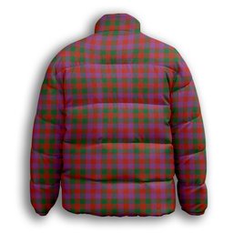 ScotsTee Shop Scottish McGowan Portrait Ancient Premium Tartan Collar Down Jacket Winter White Duck Down Plaid