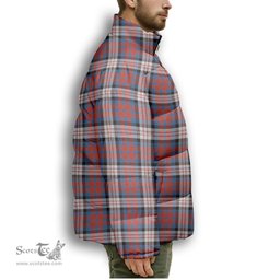 ScotsTee Shop Scottish MacDonald Dress Irish Ancient Premium Tartan Collar Down Jacket Winter White Duck Down Plaid