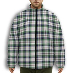 ScotsTee Shop Scottish Macnaghten Dress Modern Premium Tartan Collar Down Jacket Winter White Duck Down Plaid