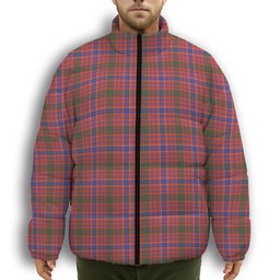 ScotsTee Shop Scottish McRae Ancient Premium Tartan Collar Down Jacket Winter White Duck Down Plaid